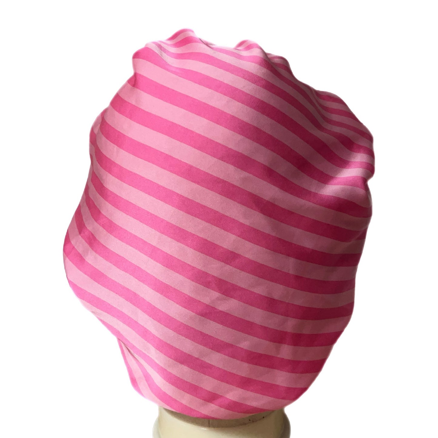 hot pink striped corset bonnet